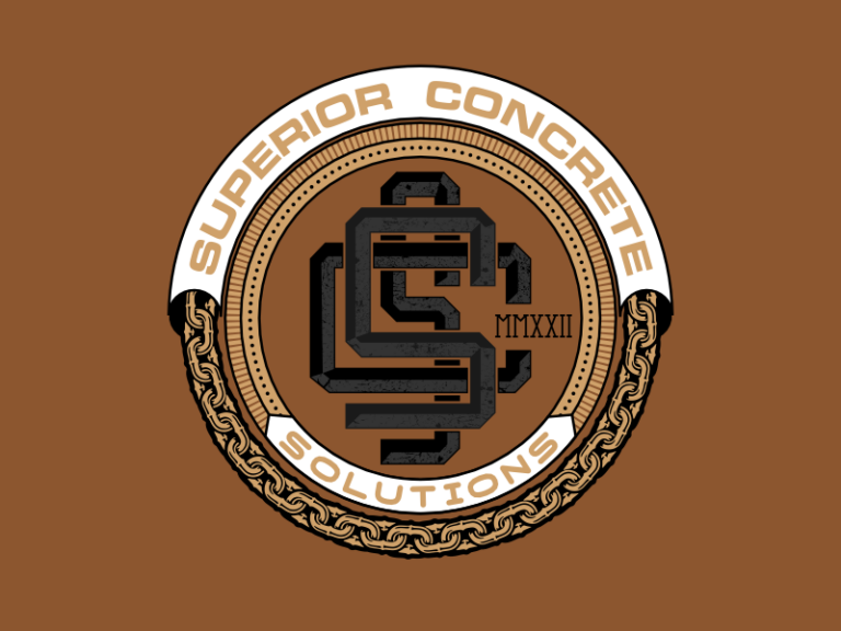 Superior Concrete logo design — construction brand identity Las Vegas